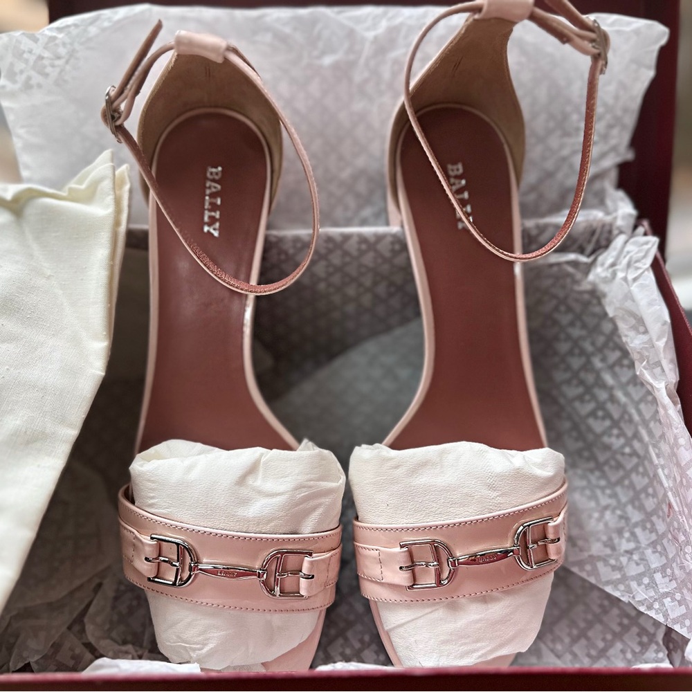 Bally Pink Sandals with Block Heel and Open Toe Classic - Picture 8 of 9
